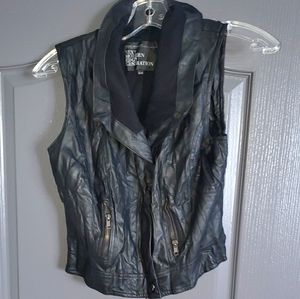 Faux Leather vest